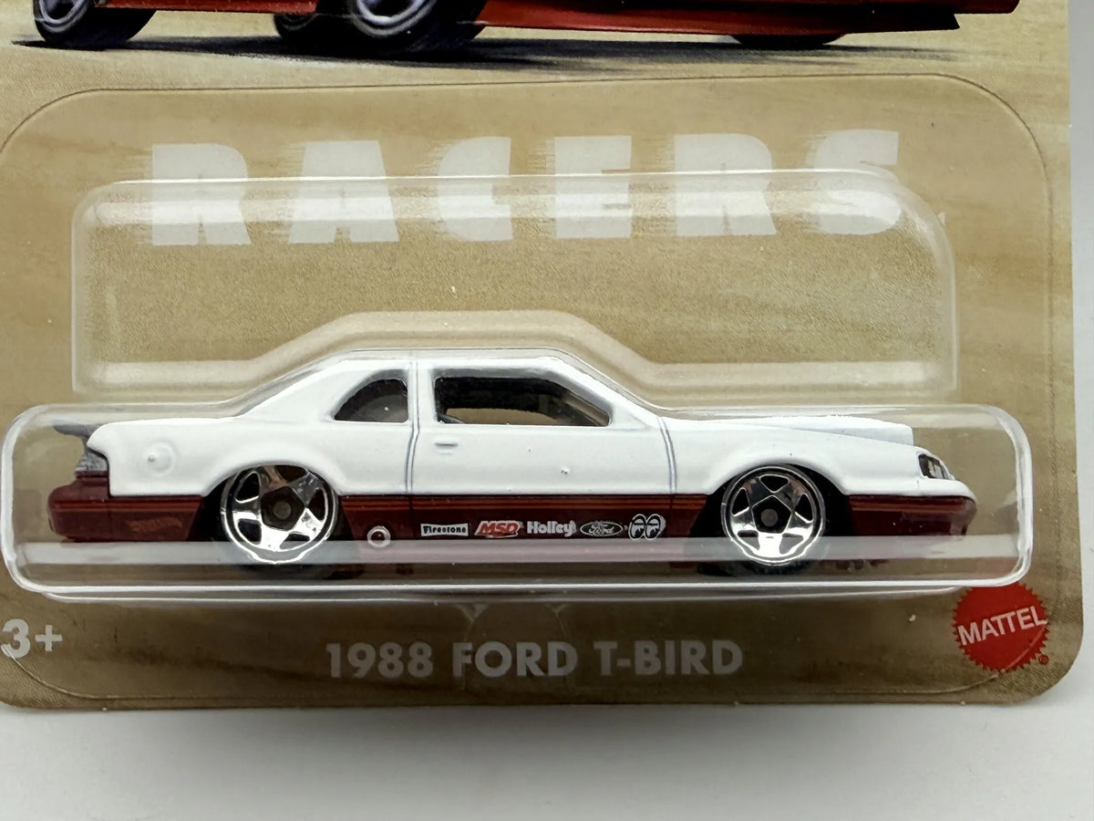 1988 FORD T-BIRD, Hot Wheels Silver 2024, HRT81 JBY85, Biały 1:64, Resoraki – zdjęcie 2