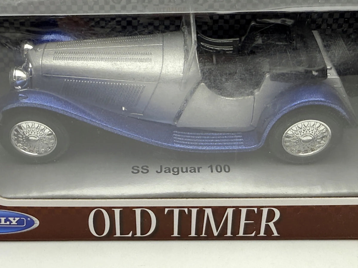 SS JAGUAR 100 Old Timer Welly Niebieski 1:31 – zdjęcie 2