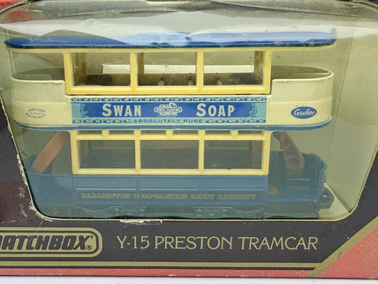 Tramwaj Y-15 PRESTON TRAMCAR Matchbox 1986 1:87 Made in Macau SWAN SOAP – zdjęcie 2