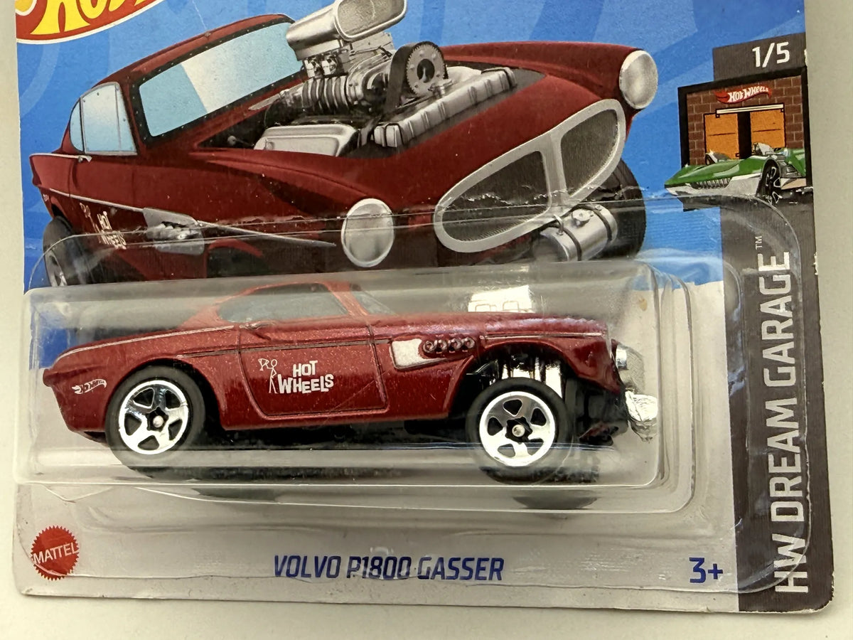 Volvo P1800 Gasser HW Dream Garage Hot Wheels 2023 Czerwony 1:64 – zdjęcie 2