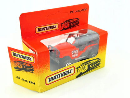 JEEP 4X4, Matchbox, Resoraki, Die cast 11125, Czerwony, 1:64 – zdjęcie 2