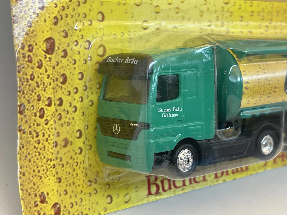 Mercedes-Benz Actros EKGB-Brauerein 1:87 Bucher Bräu Blister Zielony – zdjęcie 2