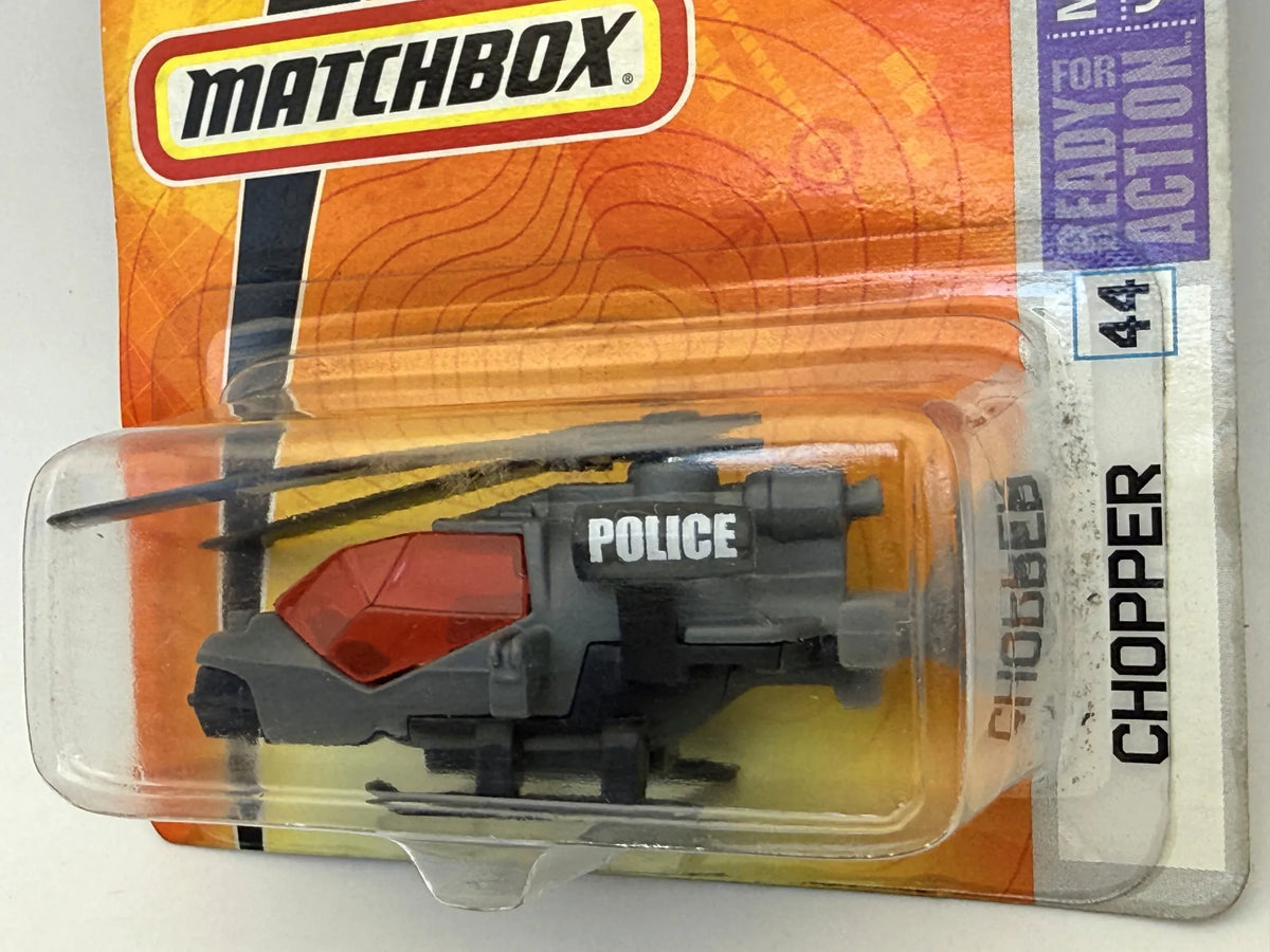 Helikopter "CHOPPER" POLICE HELICOPTER MBX METAL Policja Matchbox 2006 1:87 – zdjęcie 2
