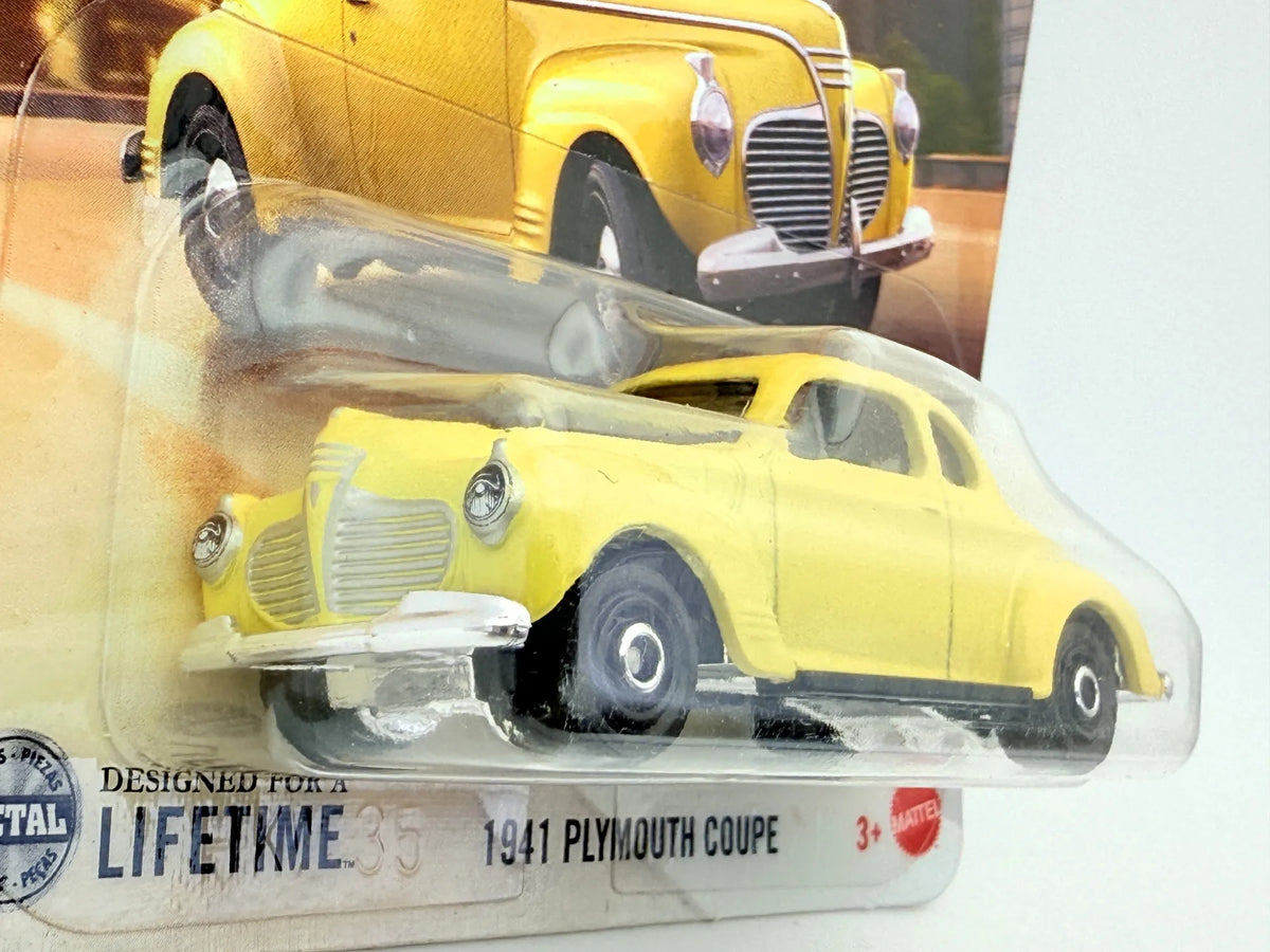 1941 PLYMOUTH COUPE Matchbox 2024 Żółty 1:64 Samochód Osobowy – zdjęcie 2