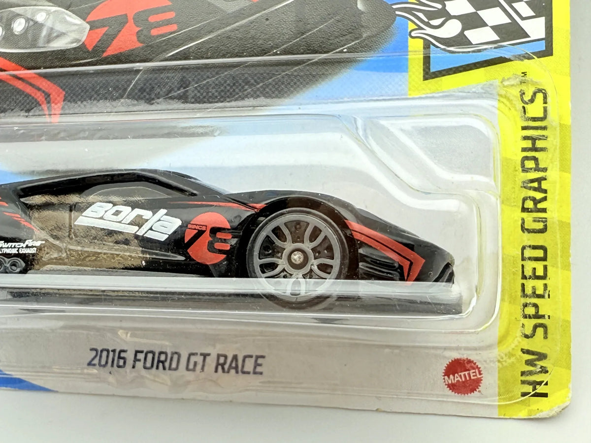 2016 FORD GT RACE, Hot Wheels 2021, Resoraki, Die cast, Czarny, 1:64 – zdjęcie 2