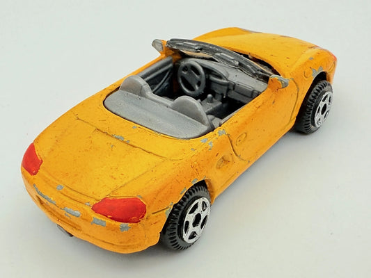 PORSCHE BOXSTER, Kabriolet, (Yatming?), Resoraki, Die cast, Żółty 1:64 – zdjęcie 2