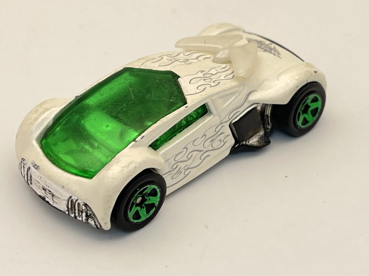 Phantom racer, Hot Wheels 2004, Resoraki, Die cast, Biały 1:64 – zdjęcie 2