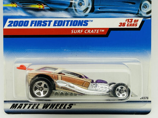 Surf Crate Hot Wheels 1999 Blue Card 1:64 2000 First Editions Blister Biały – zdjęcie 2