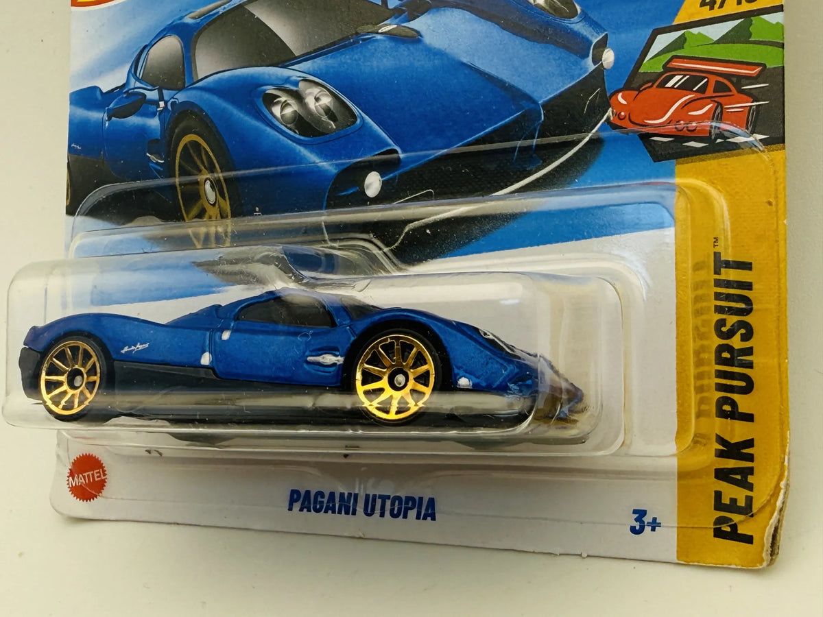 Pagani Utopia Hot Wheels 2025 Peak Pursuit 1:64 Blister Niebieski – zdjęcie 2