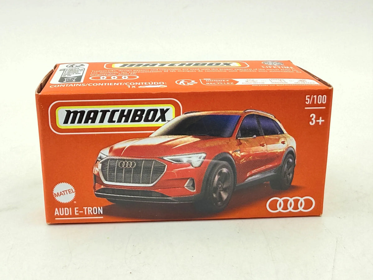 AUDI E-TRON, Matchbox 2023, Die cast 5/100, Czerwony, 1:64, Resoraki – zdjęcie 2