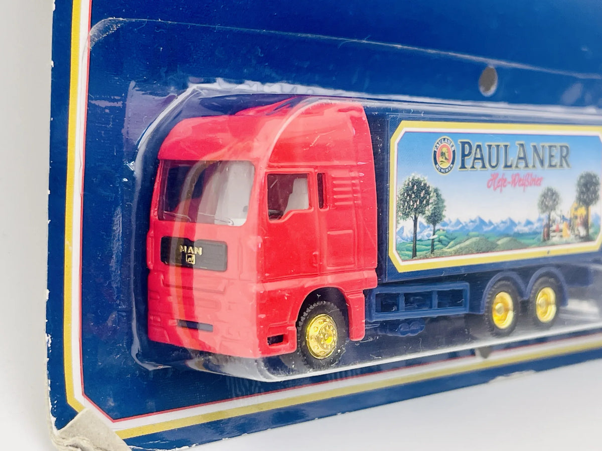 MAN Hümmer 1:87 Ciężarówka Promocyjna PAULANER Mini Truck Blister Czerwony – zdjęcie 2