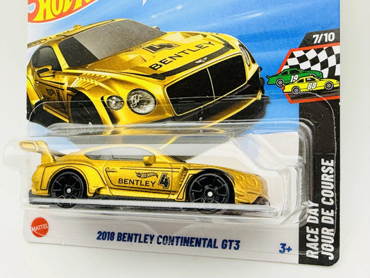 Bentley Continental GT3 Hot Wheels 2025 HW RACE DAY 1:64 3 Blister Żółty – zdjęcie 2