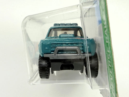 '87 DODGE D100, Hot Wheels 2023, Die cast 5785, Turkusowy, 1:64, Resoraki – zdjęcie 2