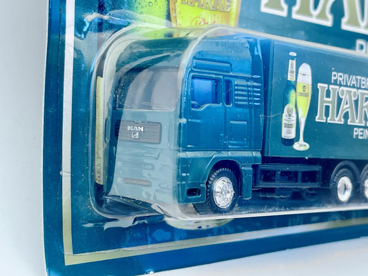 MAN TRUCK Hümmer 1:87 Zielony Blister Reklama Privatbrauerei Härke Peine – zdjęcie 2