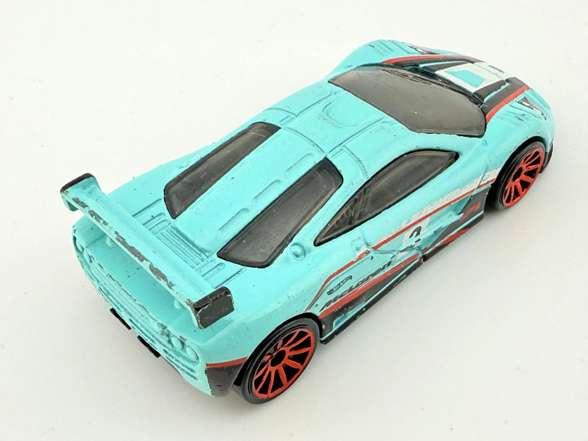 MCLAREN F1 GTR, Hot Wheels 2017, Die cast P40, Miętowy, 1:64, Resoraki – zdjęcie 2