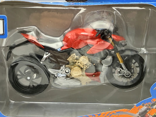 Motocykl MOTOCYKL DUCATI SUPER NAKED V4 2 Wheelers Maisto Czerwony 1:18 – zdjęcie 2