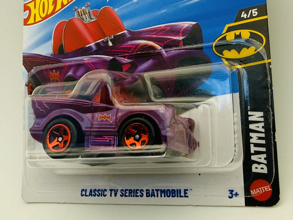 Classic TV Series Batmobile Hot Wheels Mainline 1:64 Blister Fioletowy – zdjęcie 2