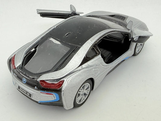 BMW i8, Kinsmart, Die cast KT5379, Srebrny, 1:36, Resoraki – zdjęcie 2