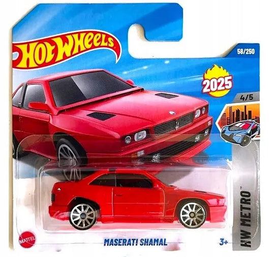 Maserati Shamal HW Metro Hot Wheels 2025 Czerwony 1:64 – zdjęcie 2