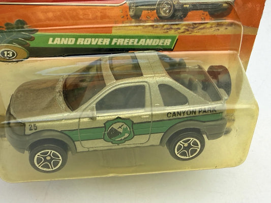 LAND ROVER FREELANDER Straż pożarna Matchbox 1998 Srebrny 1:64 Canyon Park – zdjęcie 2