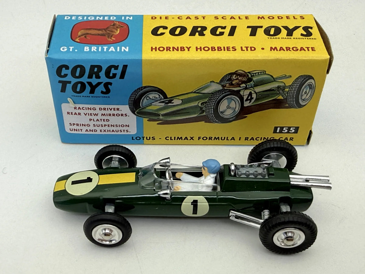 LOTUS CLIMAX FORMULA 1 Corgi Ciemnozielony 1:43 Made in United Kingdom – zdjęcie 2