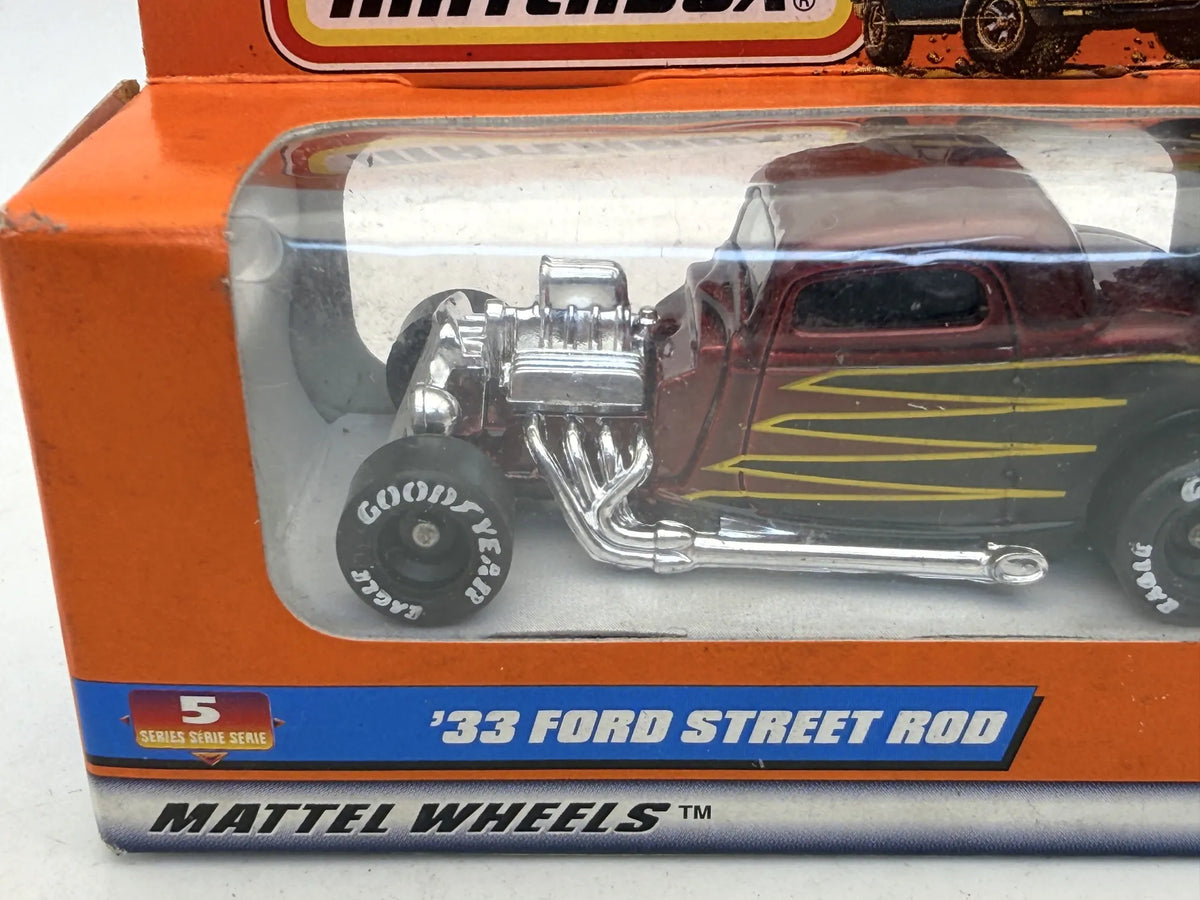 '33 FORD STREET ROD Matchbox 1997 Bordowy 1:64 – zdjęcie 2