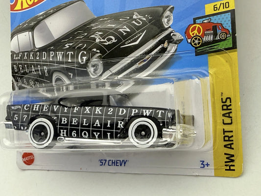 '57 Chevy HW ART CARS Hot Wheels 2024 Czarny 1:64 – zdjęcie 2