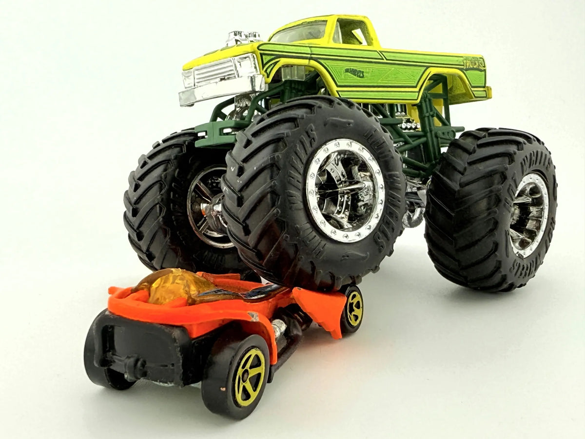 MONSTER TRUCK, Hot Wheels, Resoraki, Die cast Mt, Green, 1:64 – zdjęcie 2