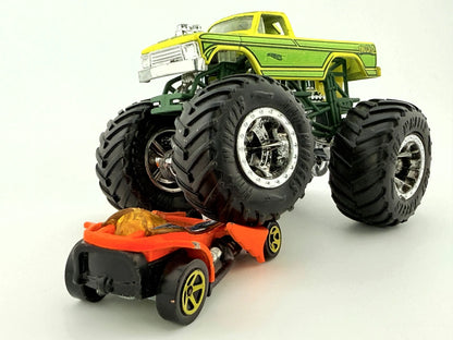 MONSTER TRUCK, Hot Wheels, Resoraki, Die cast Mt, Green, 1:64 – zdjęcie 2