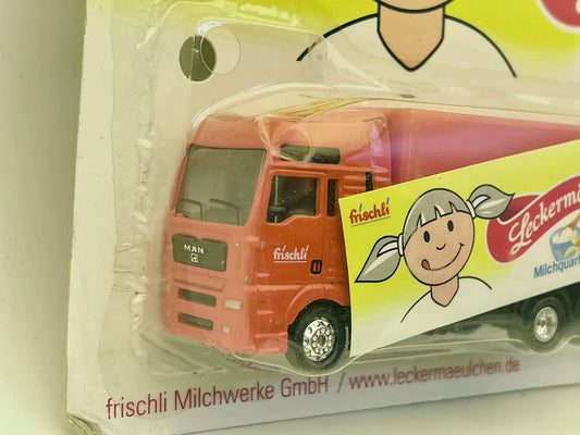MAN TRUCK Grell 1:87 Ciężarówka Promocyjna Blister Leckermäulchen Frischli – zdjęcie 2