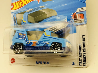 Rapid Pulse Hot Wheels 2025 HW FIRST RESPONSE 1:64 EMT Blister Niebieski – zdjęcie 2