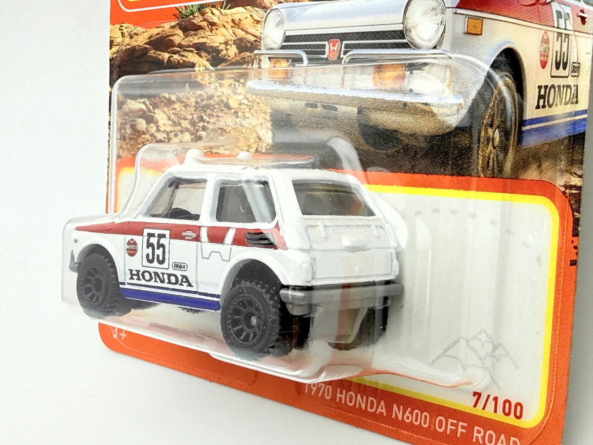 1970 HONDA N600 OFF ROAD, Matchbox 2023, Die cast HLC47LA10, Biały, 1:64 – zdjęcie 2