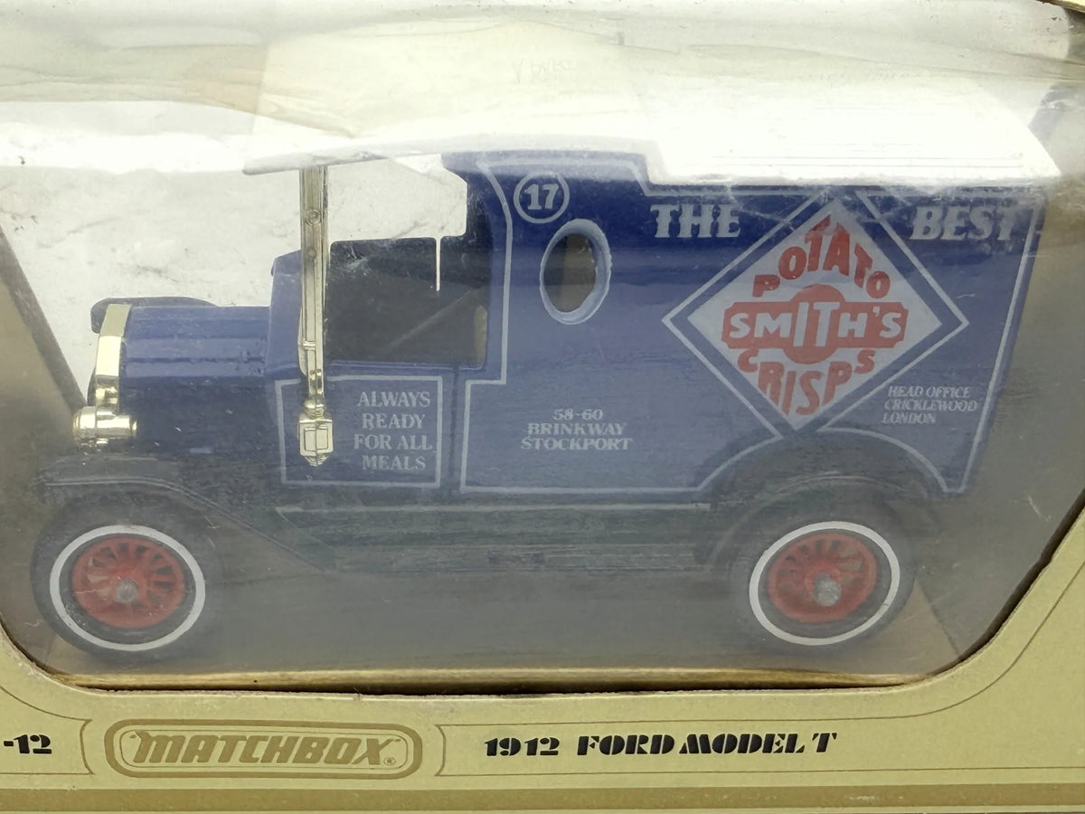 1912 FORD MODEL T Matchbox 1978 Niebieski 1:35 Made in England Smith's – zdjęcie 2