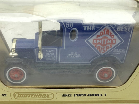 1912 FORD MODEL T Matchbox 1978 Niebieski 1:35 Made in England Smith's – zdjęcie 2