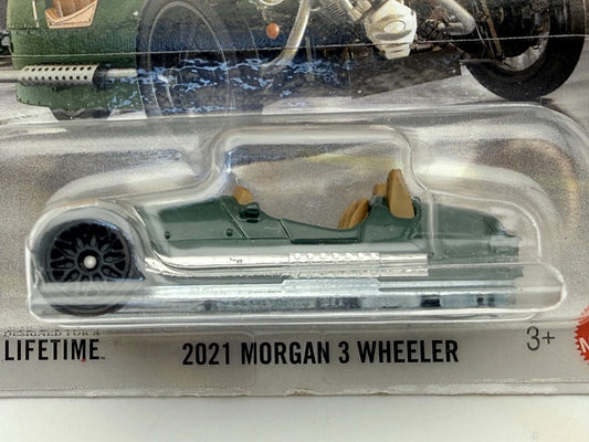 2021 Morgan 3 Wheeler Superfast Matchbox 2024 Zielony 1:64 – zdjęcie 2