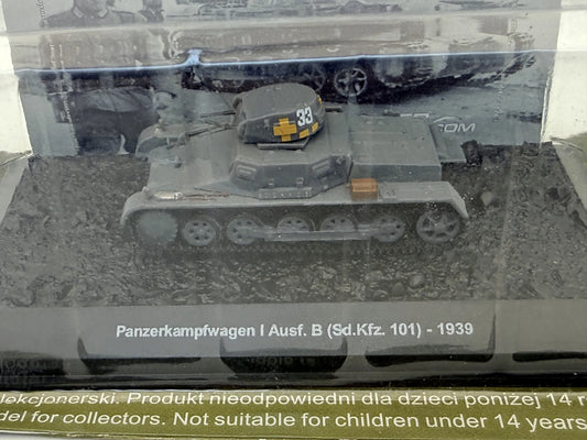 Czołg Panzerkampfwagen I Ausf. B 1939 Tanks of the World AmerCom Szary 1:72 – zdjęcie 2