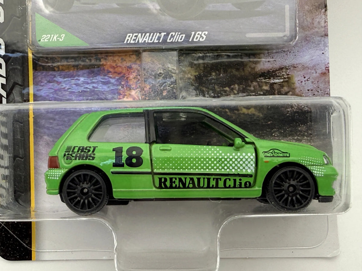 Renault Clio 16S Castheads Majorette 2023 Zielony 1:64 – zdjęcie 2
