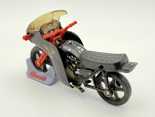 MOTOCYKL WYŚCIGOWY, Corgi 1978, Vintage Model Die cast Czarny 1:18 Resoraki – zdjęcie 2