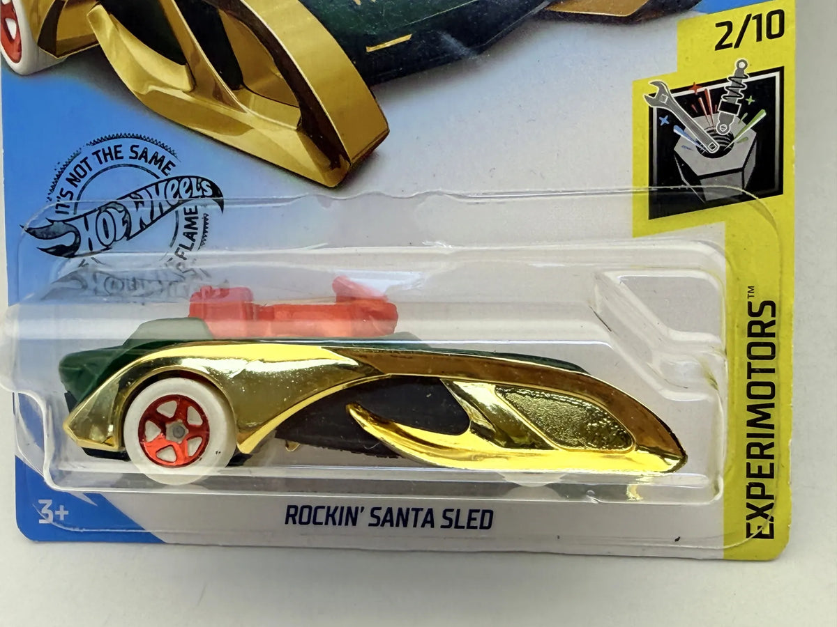 ROCKIN' SANTA SLED Experimentators Hot Wheels 2018 Złoty 1:64 – zdjęcie 2