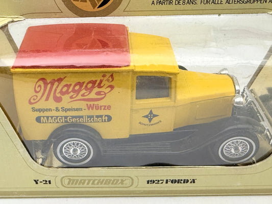 1927 FORD A Matchbox 1978 Żółty 1:43 Made in England Maggis – zdjęcie 2