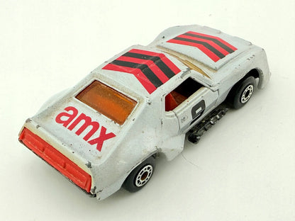 AMX PRO-STOCKER Matchbox '70 Srebrny 1:64 Made in Macau – zdjęcie 2