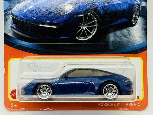 Porsche 911 Targa 4 Matchbox 2023 Mainline 1:64 Blister Niebieski – zdjęcie 2