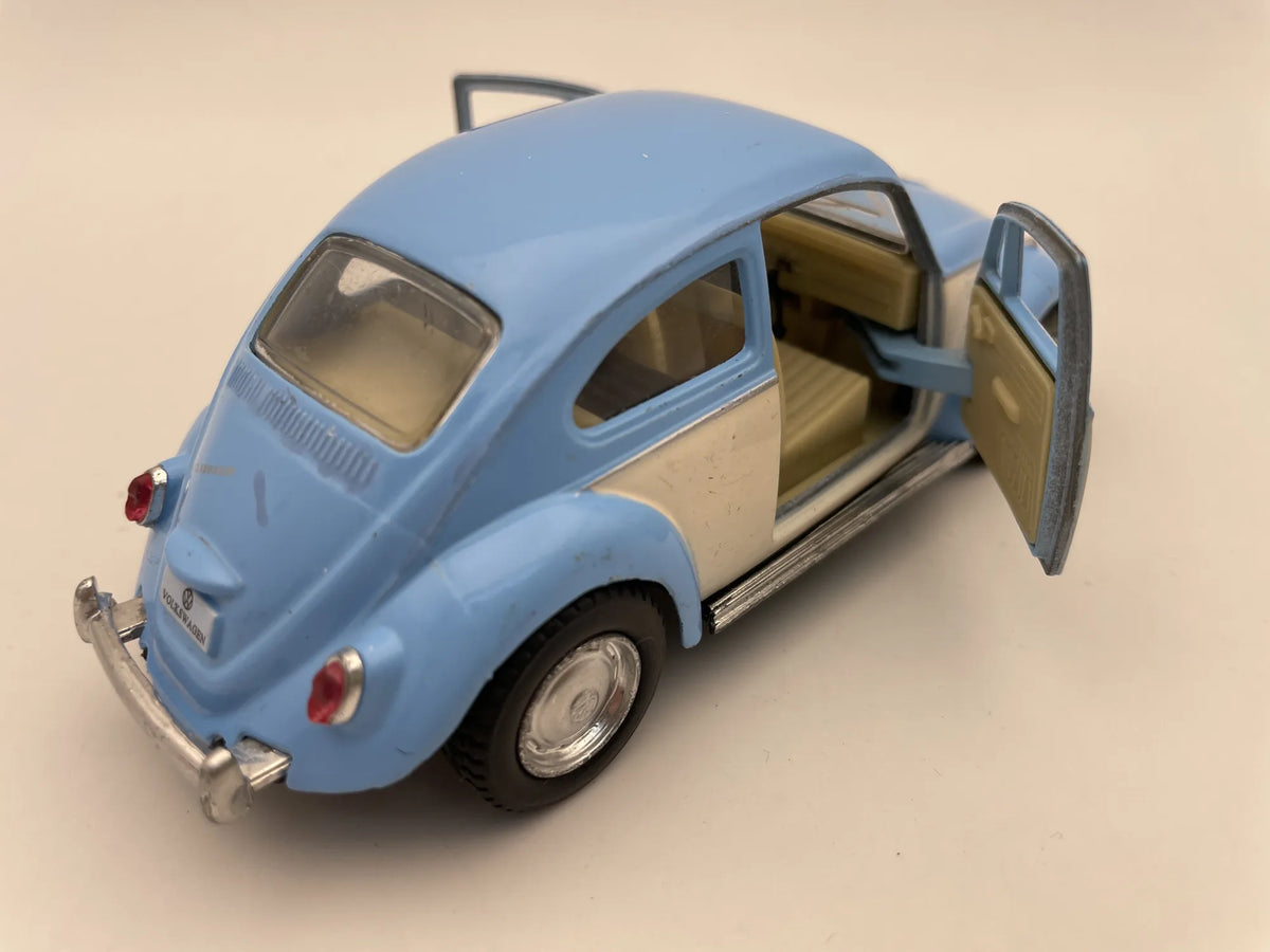 VOLKSWAGEN CLASSICAL BEETLE 1967, Kinsmart, Vintage Die cast Niebieski 1:32 – zdjęcie 2
