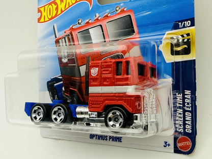Optimus Prime Hot Wheels HW Screen Time 1:64 Ciężarówka Blister Czerwony – zdjęcie 2