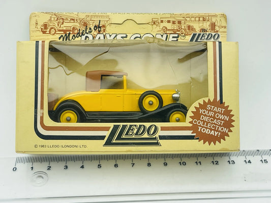 Ford Model A Coupe Lledo 1987 Days Gone 1:48 Made in England Pudełko Żółty – zdjęcie 2