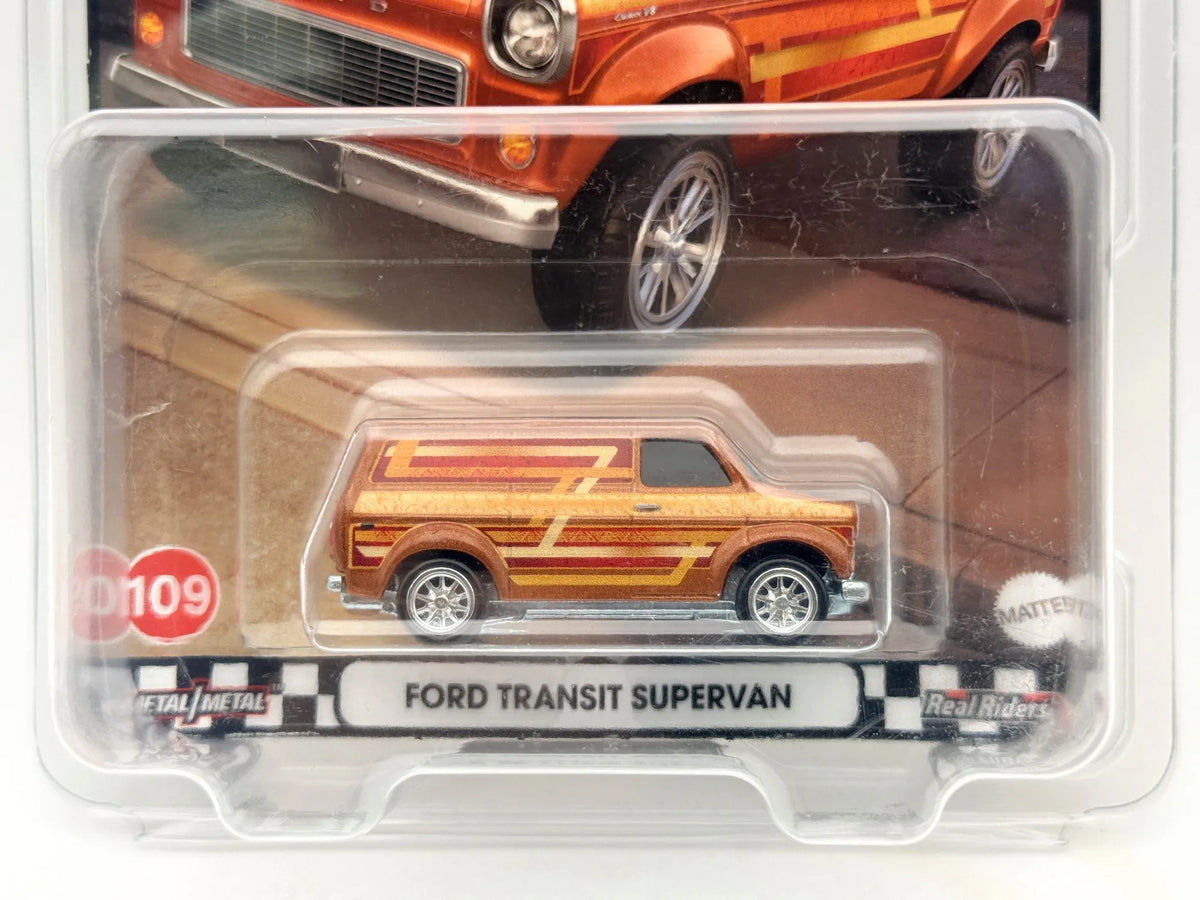 FORD TRANSIT SUPERVAN Premium Hot Wheels 2020 Pomarańczowy 1:64 – zdjęcie 2