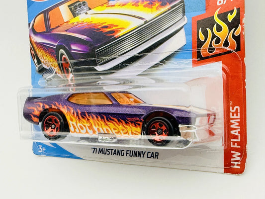 1971 Mustang Funny Car Hot Wheels 2019 HW Flames 1:64 Dragster – zdjęcie 2