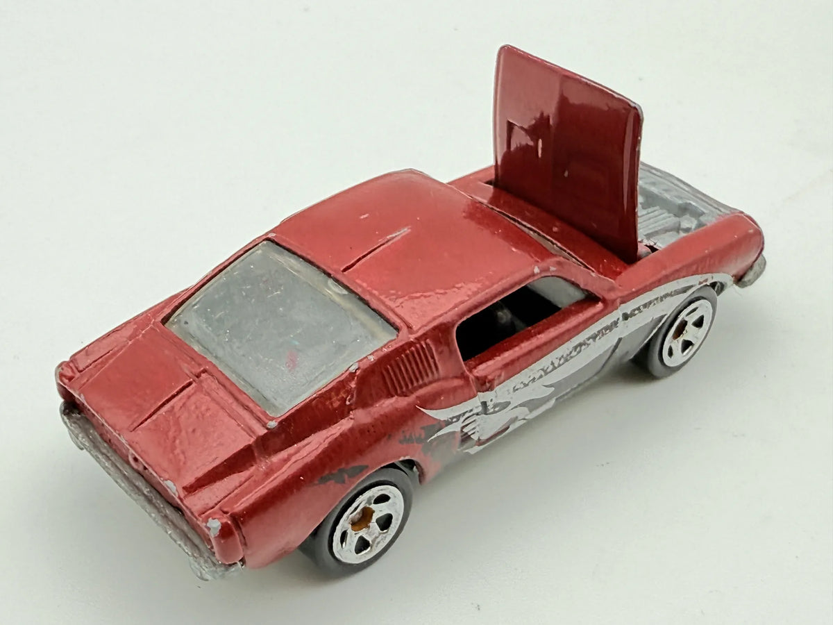 1968 CUSTOM MUSTANG, Hot Wheels 2002, Metal Metal, Die cast, Czerwony, 1:64 – zdjęcie 2