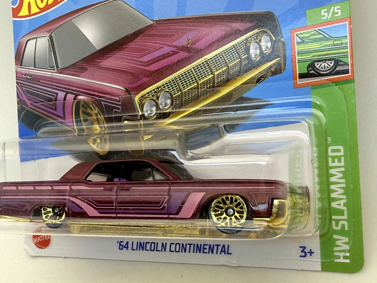 '64 LINCOLN CONTINENTAL HW Slammed Hot Wheels 2023 Fioletowy 1:64 – zdjęcie 2