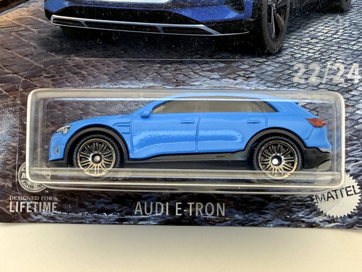 AUDI E-TRON European Streets Matchbox 2024 Niebieski 1:64 – zdjęcie 2